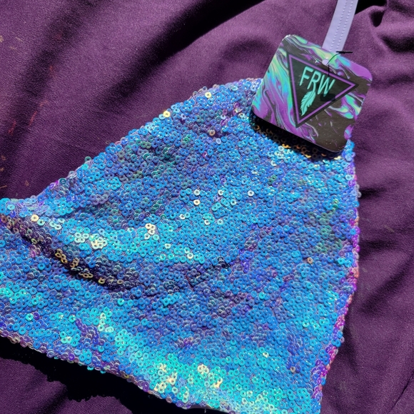 Freedom Rave Wear Sequin Bralette C cup - Picture 6 of 6